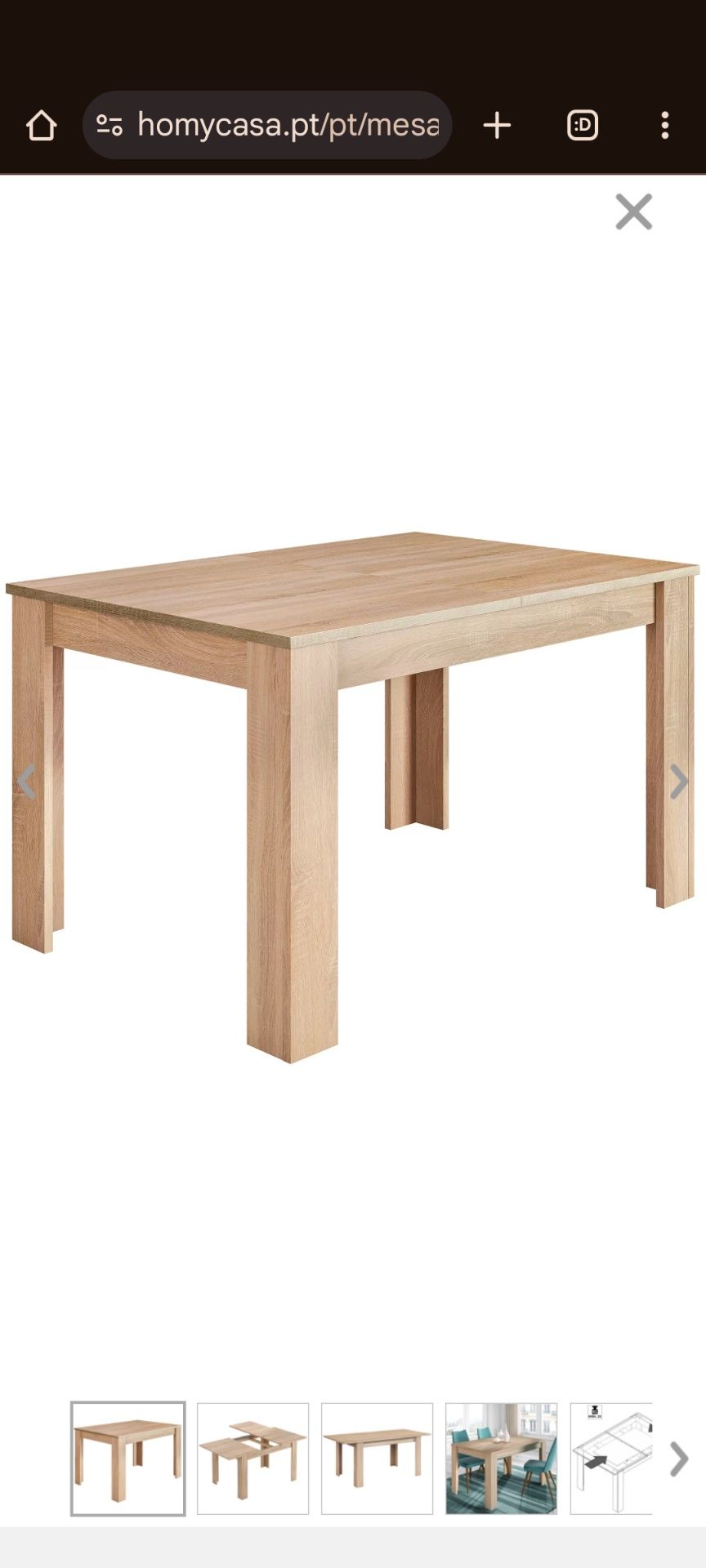 Mesa Madeira extensível