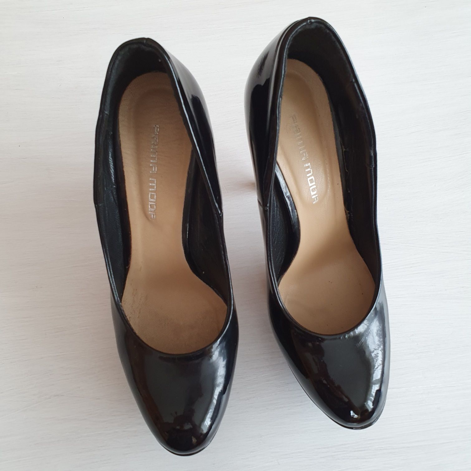 Czółenka buty na obcasie czarne klasyczne szpilki 12cm Prima Moda