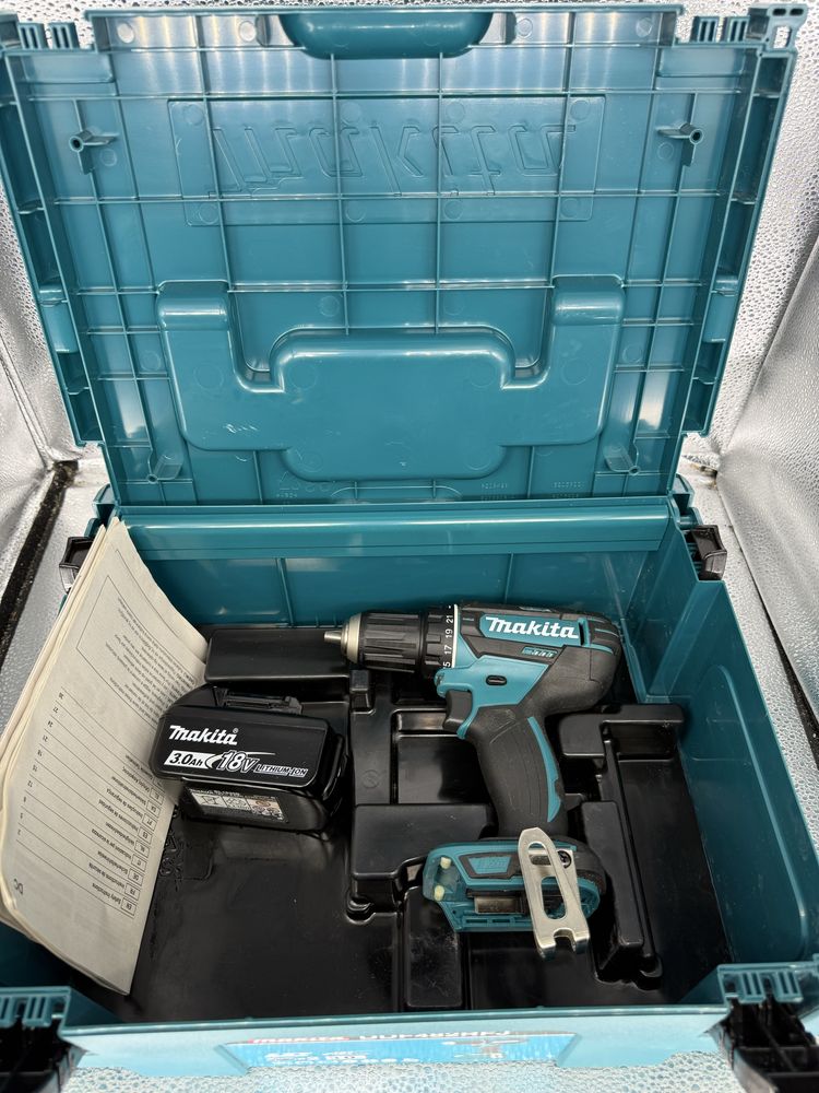Аккумуляторная дрель-шуруповерт Makita DDF482 комплект як на фото
