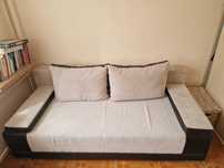 Sofa z ekoskórą beżowa RIMINI