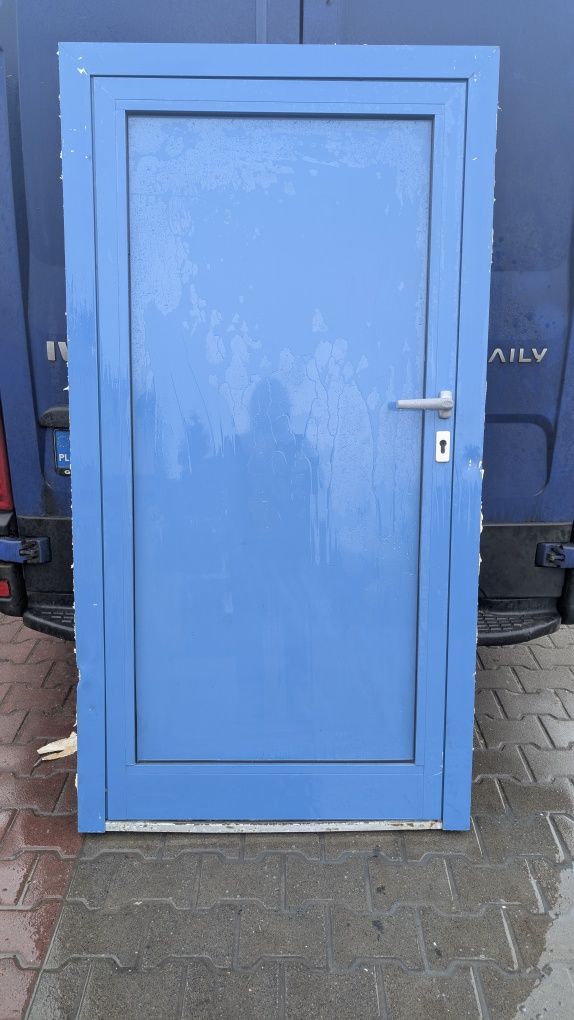 KR HAUS drzwi 99x187 zewnętrzne alu ciepłe używane okna DRZWI POZNAŃ