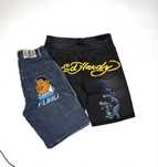 Шорты fubu x ed hardy rap джинсовые джинсовие