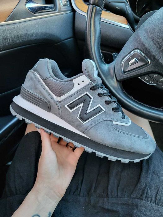 Чоловічі термо кросівки New balance 574 Grey (на холодну осінь) ТОП