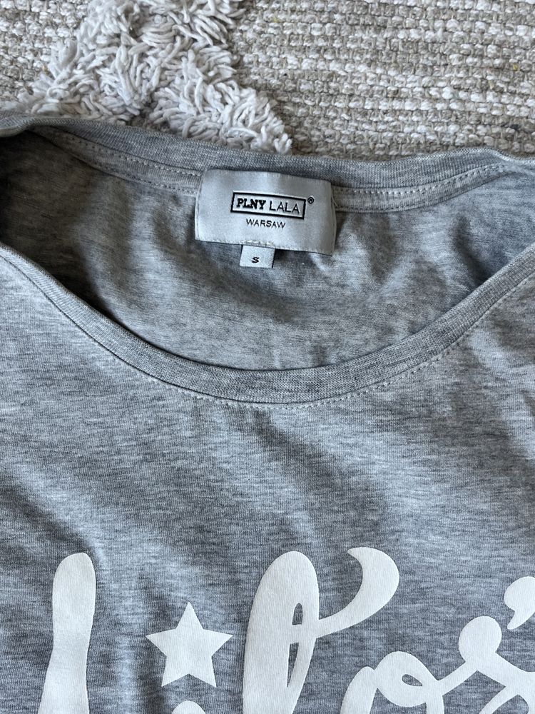 Szary tshirt plny lala miłość
