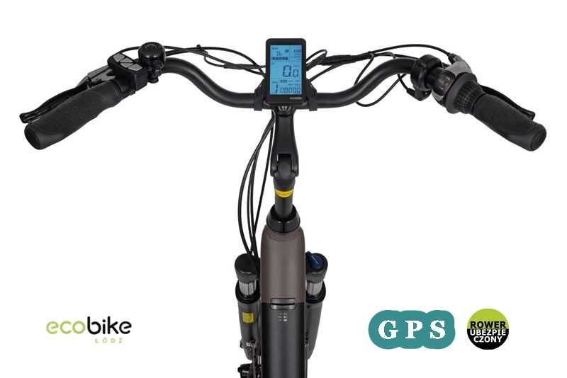 Rower elektryczny EcoBike X-City Coffee 17,5Ah+GPS+ubezp. AC w cenie