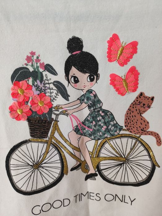 Bluzka z krótkim rękawem H&M 98/104 rower