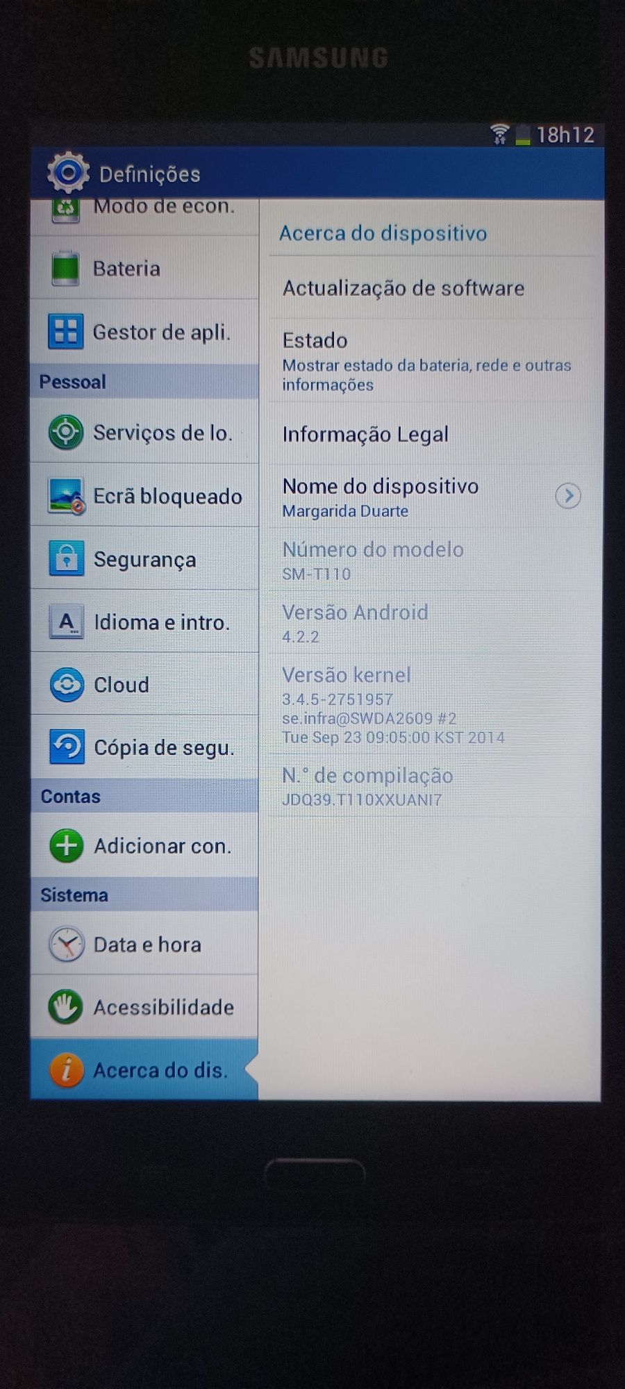 Tablet Samsung Galaxy Tab 3 lite