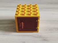 Klocki Lego Duplo duże okno 4x4, okno, żółty, brązowy