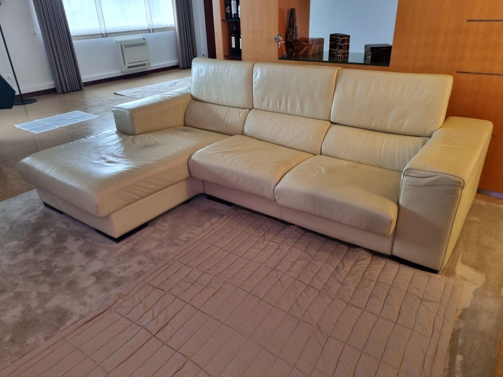 Sofá Chaise Longue Pele Selvagem