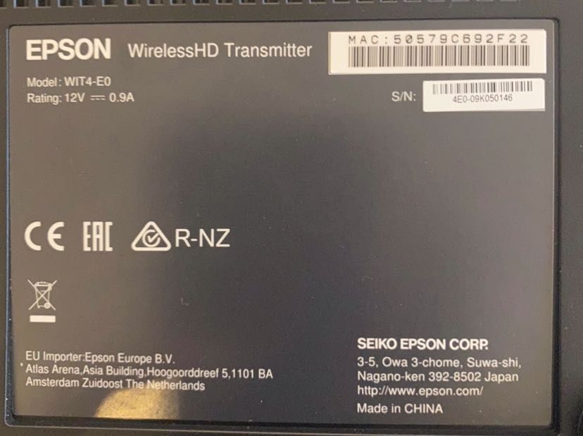 Epson transmiter HD 4K bezprzewodowy