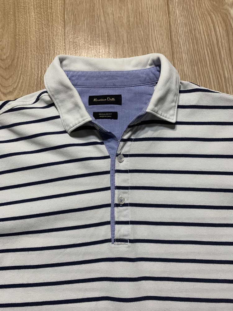 Massimo Dutti Striped поло футболка