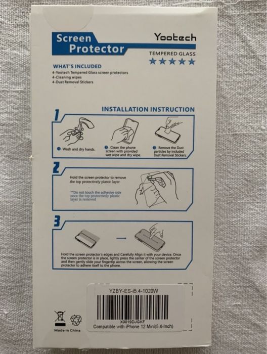 4 peliculas vidro para iphone 12 mini