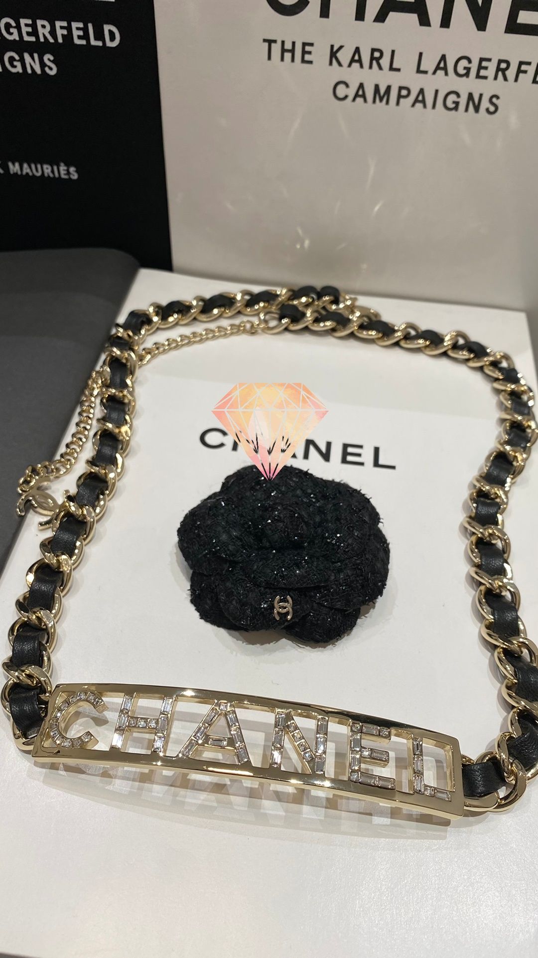 CHANEL® Luksusowy naszyjnik choker łańcuszek zawieszka biżuteria CC®