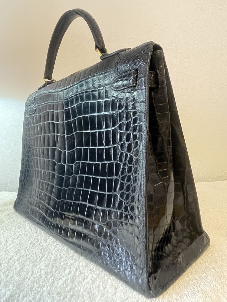 Vintage real Hermès crocodile Kelly bag