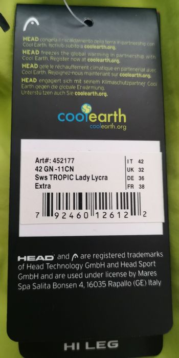 Strój NOWY jednoczęściowy Head r. 36