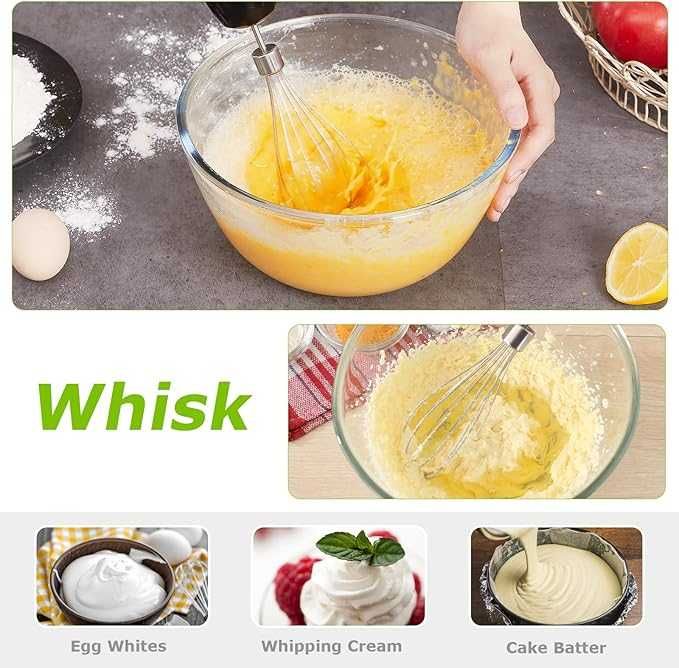 Bonsenkitchen Blender ręczny immersyjny 1000 W, bezstopniowa prędkość