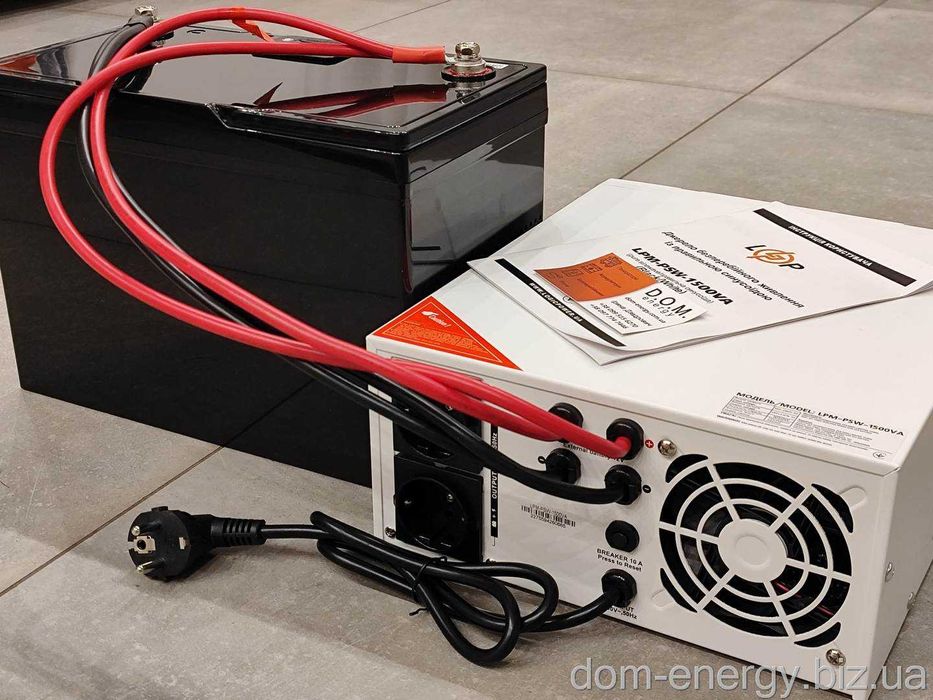 Лучший комплект резервного питания Акумулятор LiFePO4 + ИБП 1050W 12V