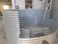 Silos do zboża 50 ton Niemiecki ocynk falista blacha Silosy zbożowe