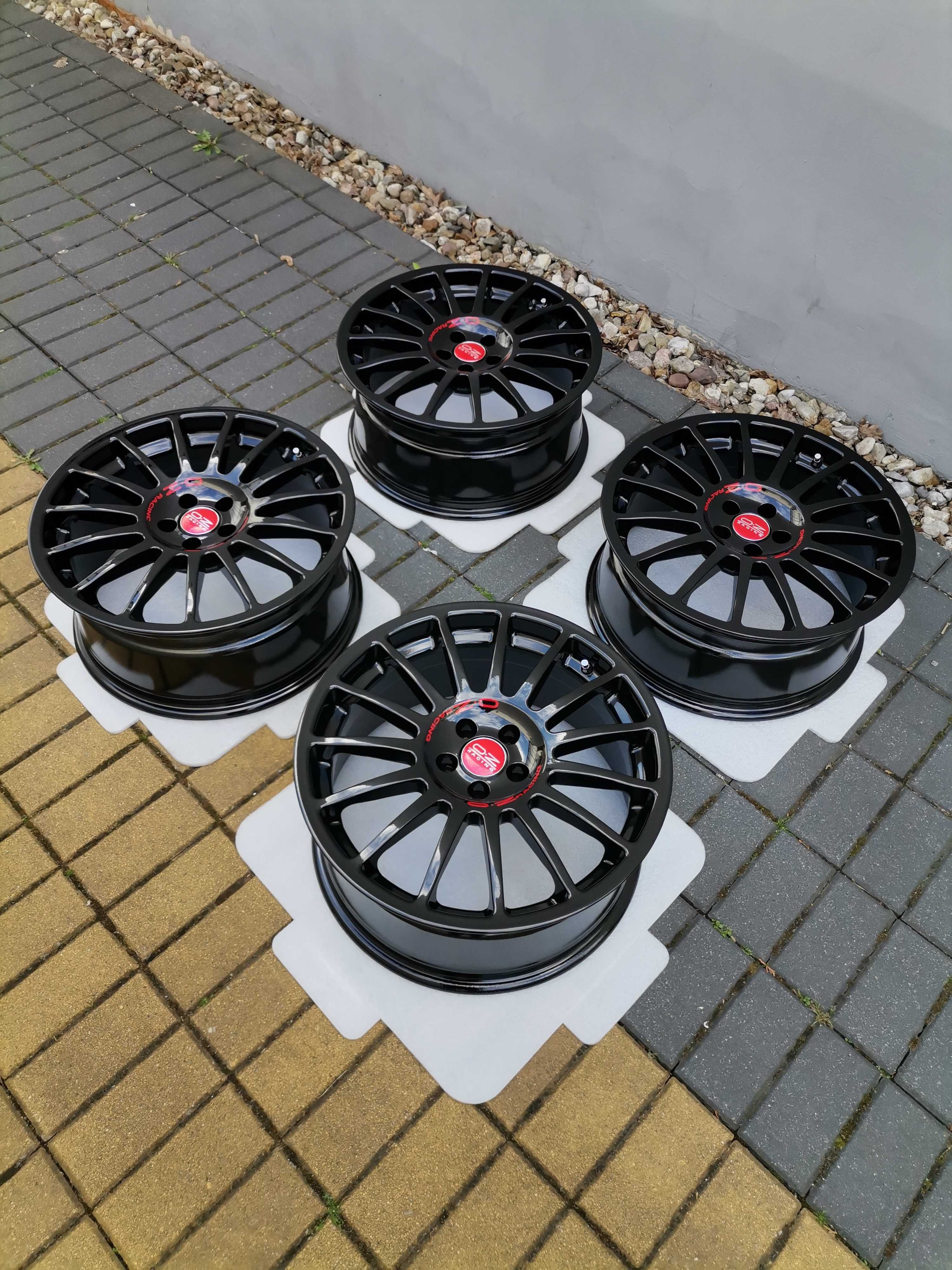 Oz 17'' 5x100 Czarny fortepian Śliczne Vw Seat Skoda.