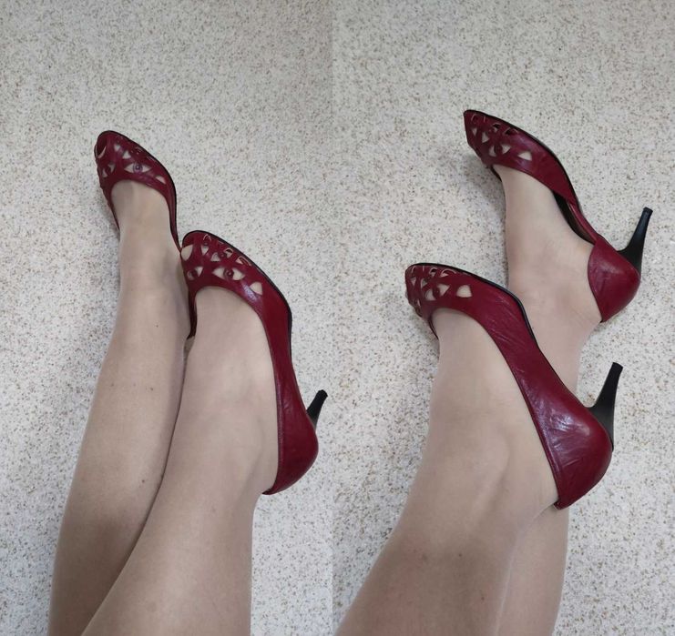 czółenka szpilki na obcasie słupku skórzane włoskie skórkowe botki