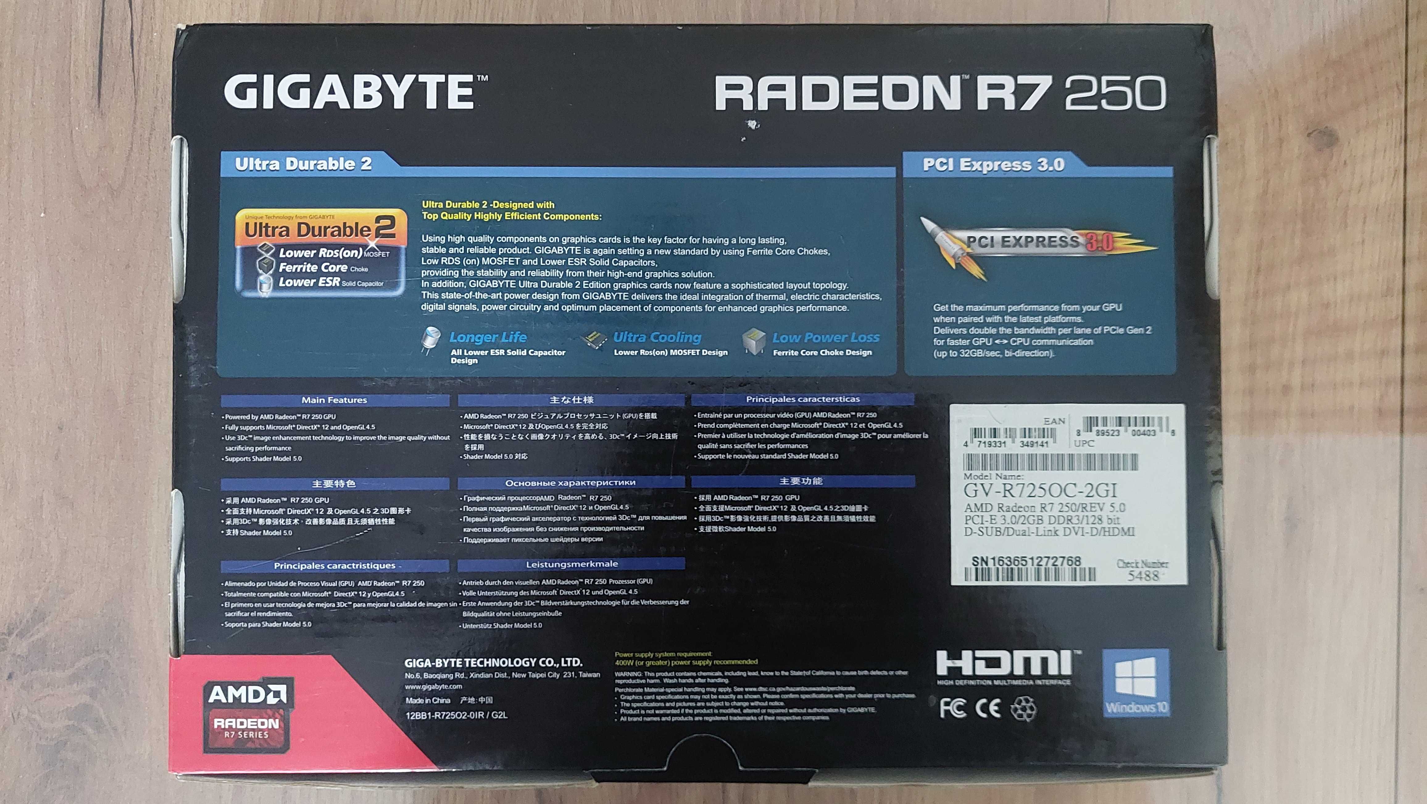 Gigabyte Radeon R7 250 OC 2GB GDDR3  box okazja hdmi/dvi/d-sub