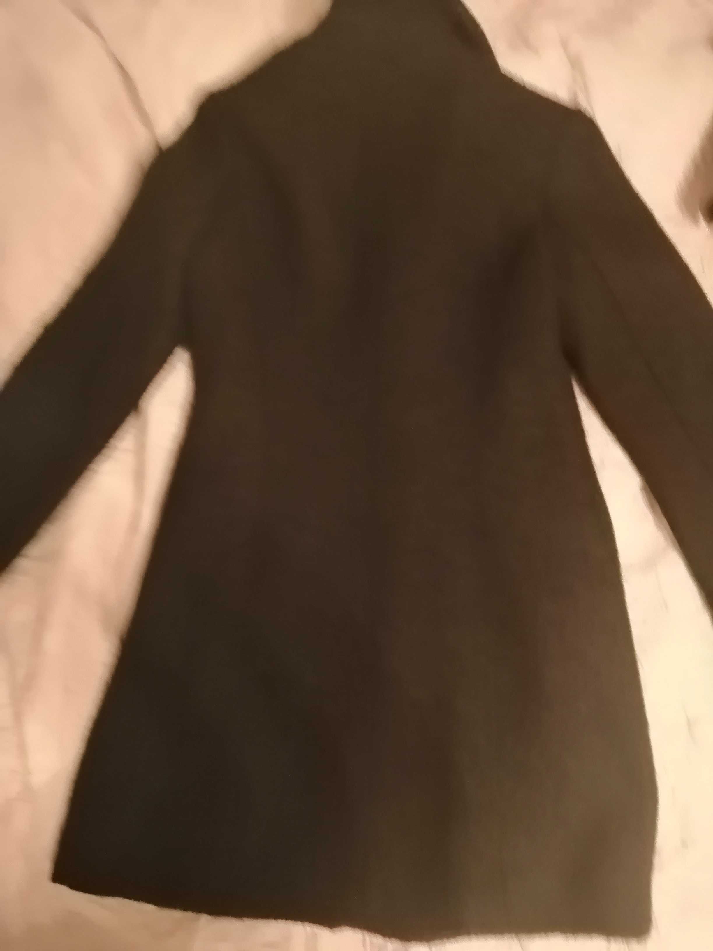 płaszcz damski czarny rozmiar 36 New Look 50% wełny