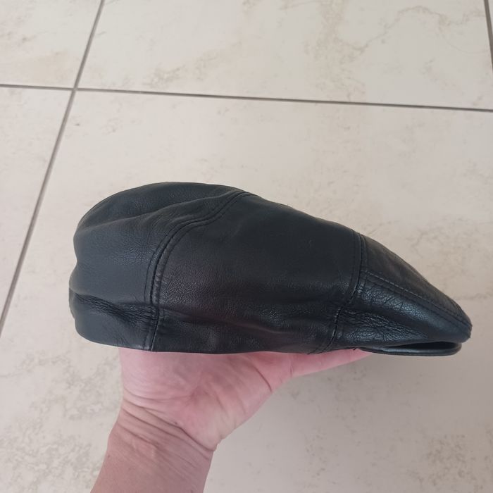 Kaszkiet ze skóry naturalnej XL/59 cm