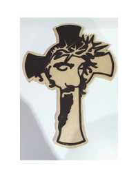 Krzyż drewniany z wizerunkiem Jezusa - RĘKODZIEŁO