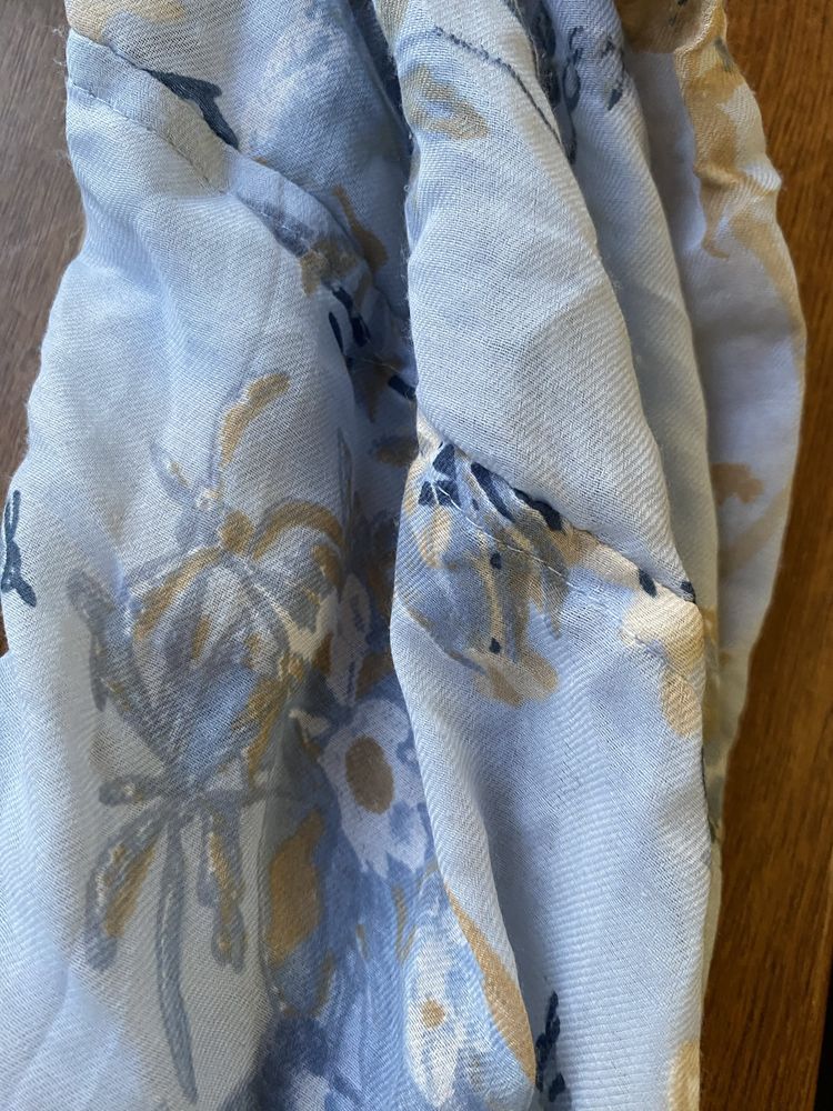 Женский шифоновый тюрбан, шелковый шарф Reserved голубой