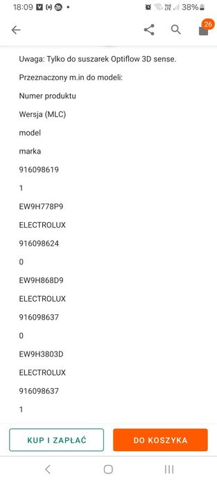 Kosz na buty do suszarki AEG Elektrolux