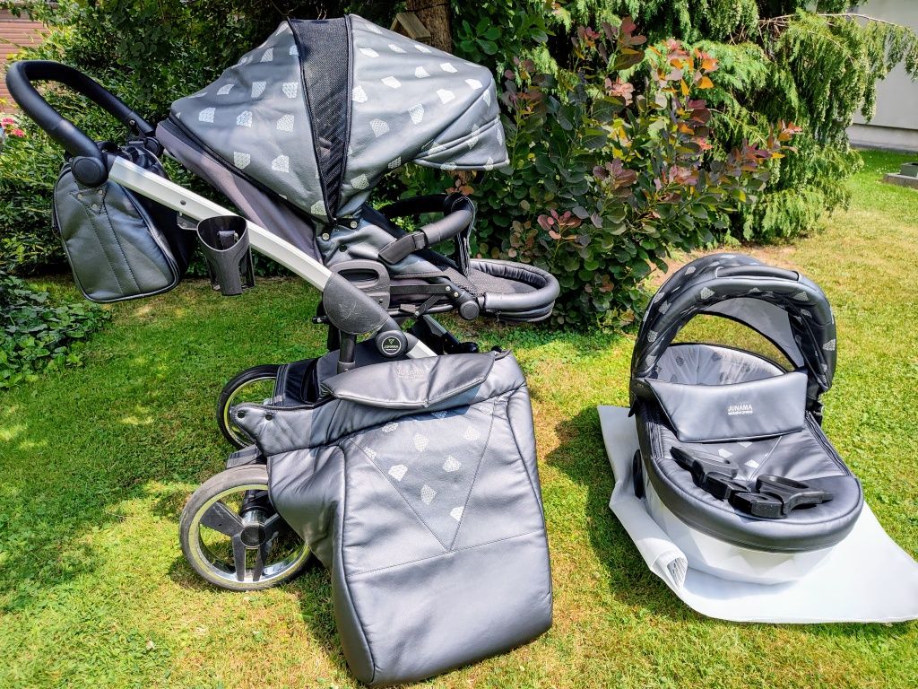 Wózek 2w1 junama diamond glow + adaptery