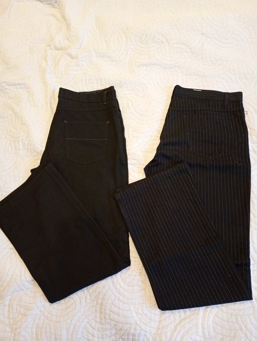 H&M M  czarne spodnie męskie prosta nogawka