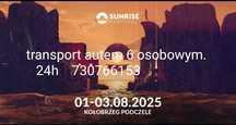 Transport Sunrise Festival 2025:) 24h 6 osobowe auto.