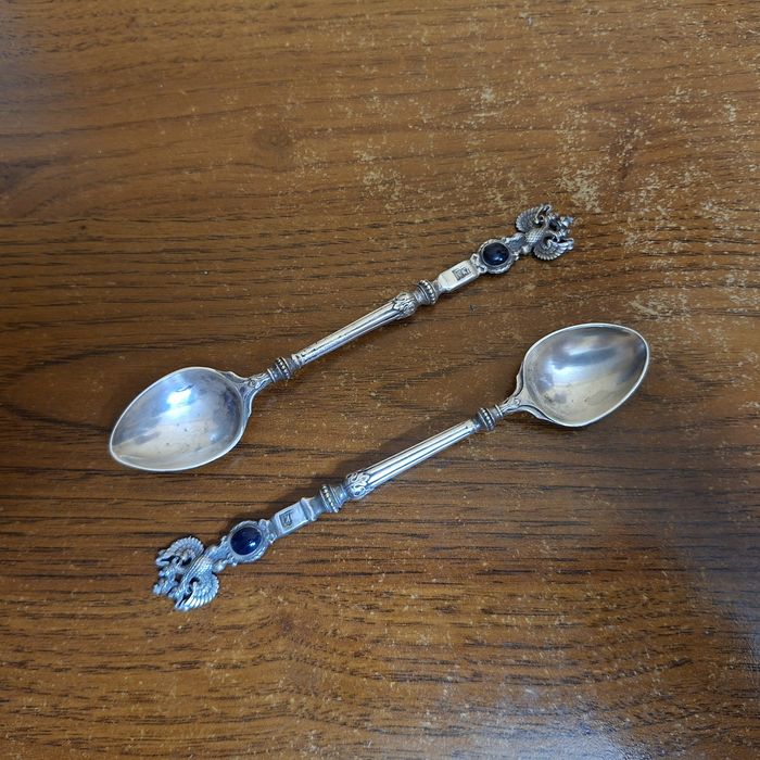 Старинные царские чайные ложки .#Царизм ; # Ложка.