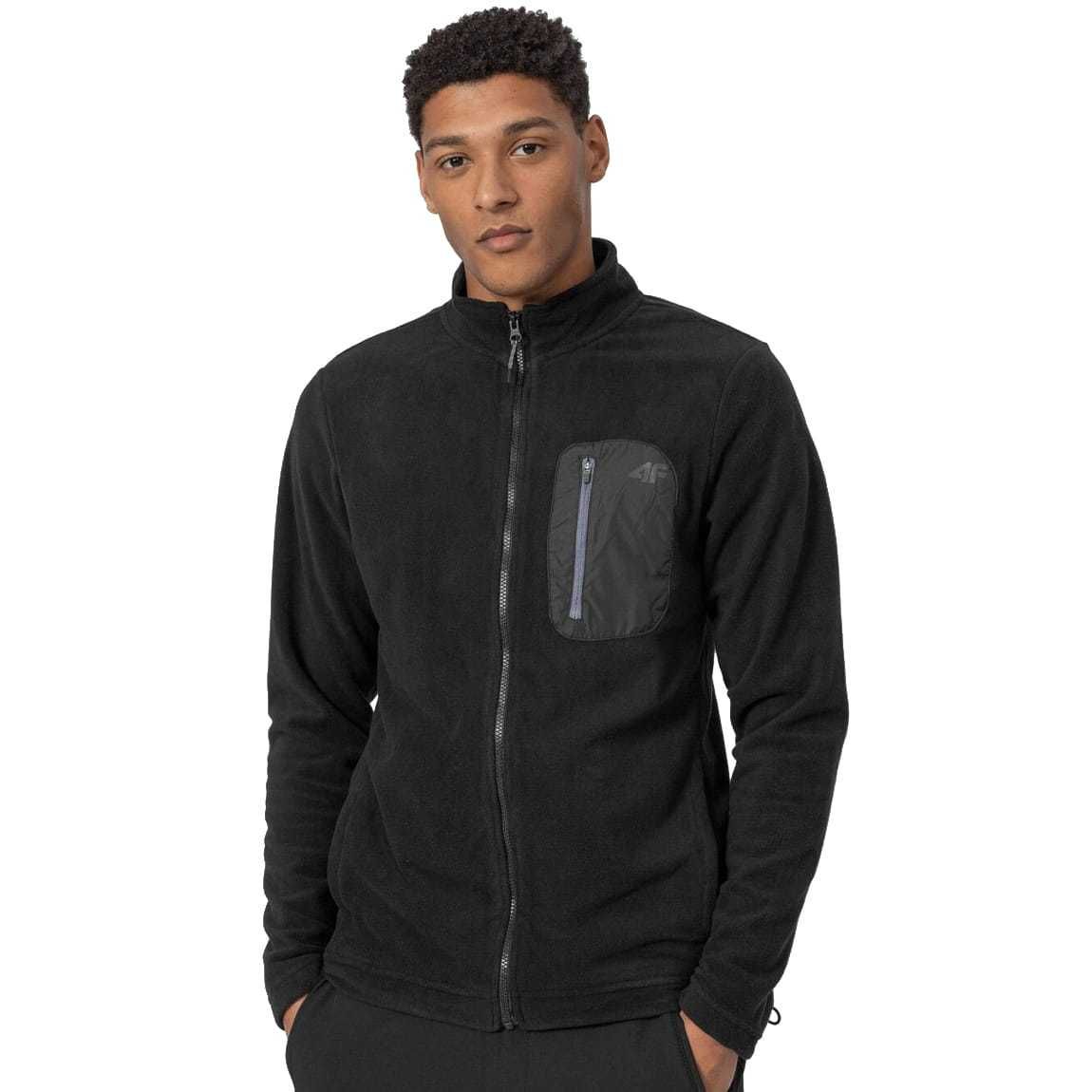 Ciepły Męski Polar 4F Bluza CZARNY (PLM012 20) - L [WYSYŁKA 24H]