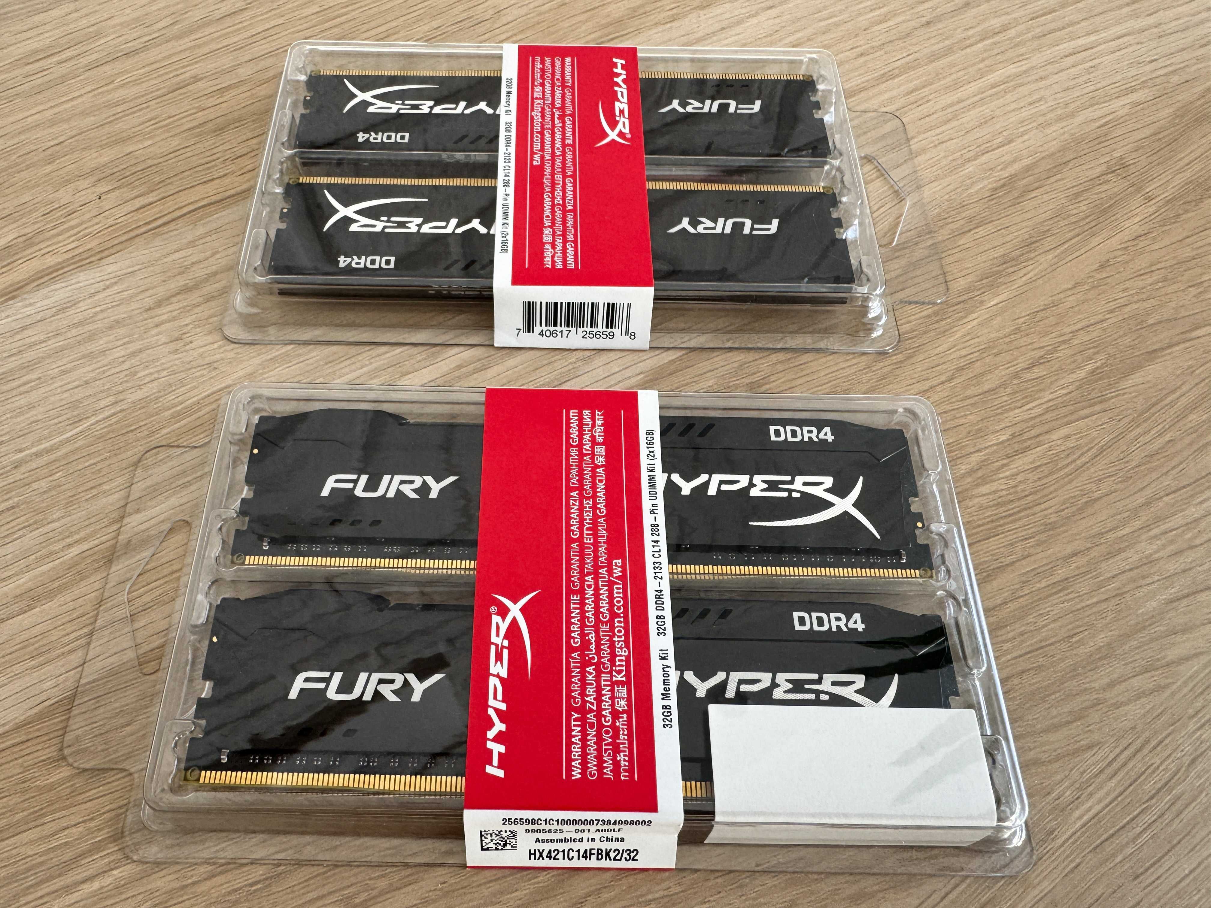Pamięć RAM Kingston hyperx fury ddr4 64GB 4x16GB 2133 CL14