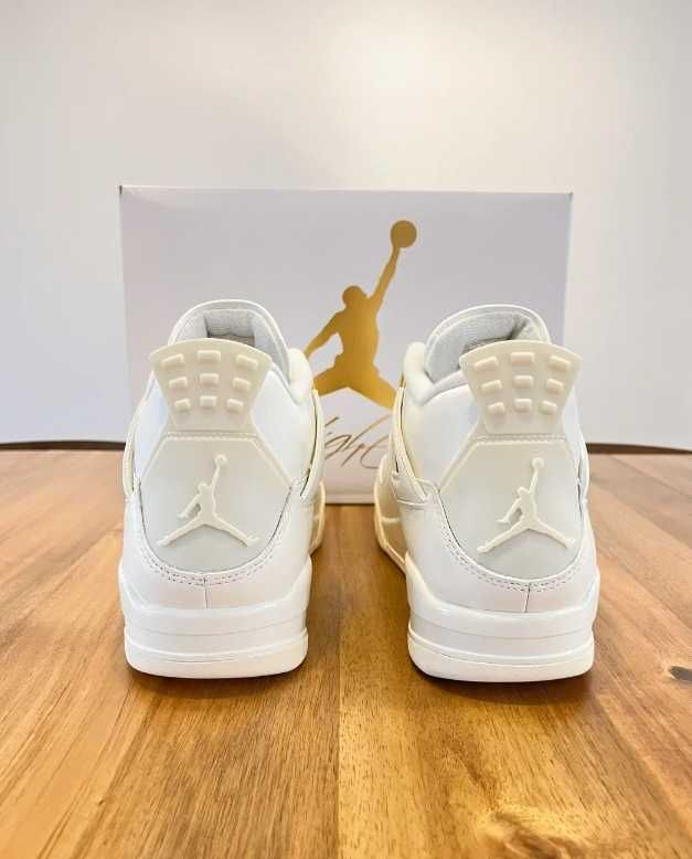 nowy Jordan 4 Retro Metallic Gold Moda rozmiar.38