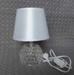 Lampka nocna glamour - biała / a'la kryształowa 25 x 17 cm