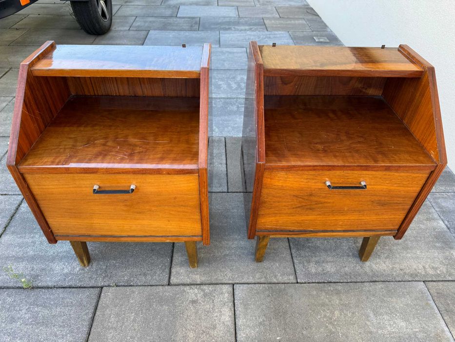 Szafka nocna lakierowana lata 60 70