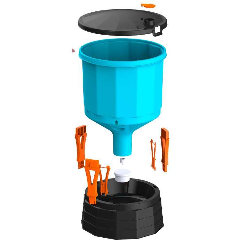 Bebedouro/ comedouro Silo Free-Range 35L/45L, 4 unid.