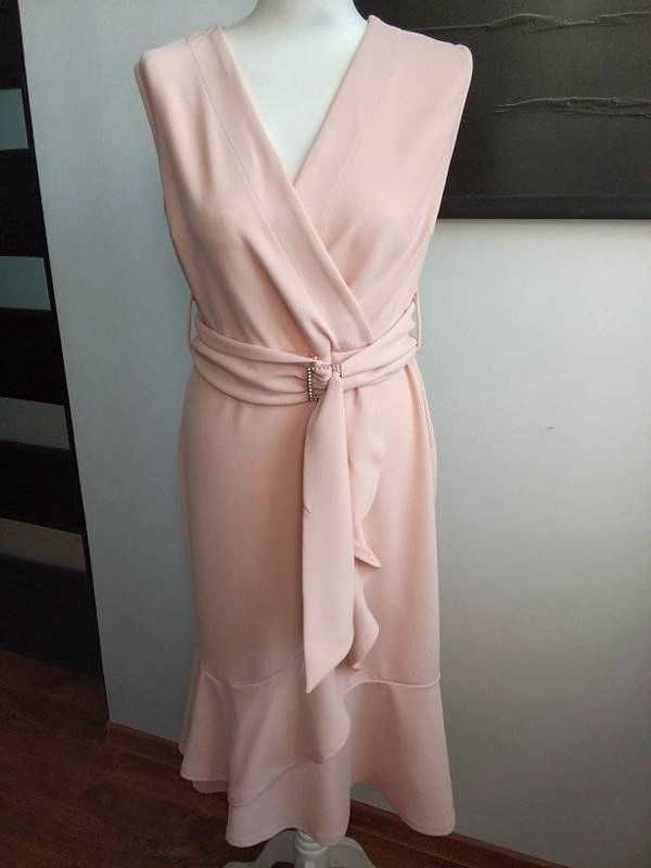 sukienka kopertowa z falbaną marki Bodyflirt roz. 36/38 nowa
