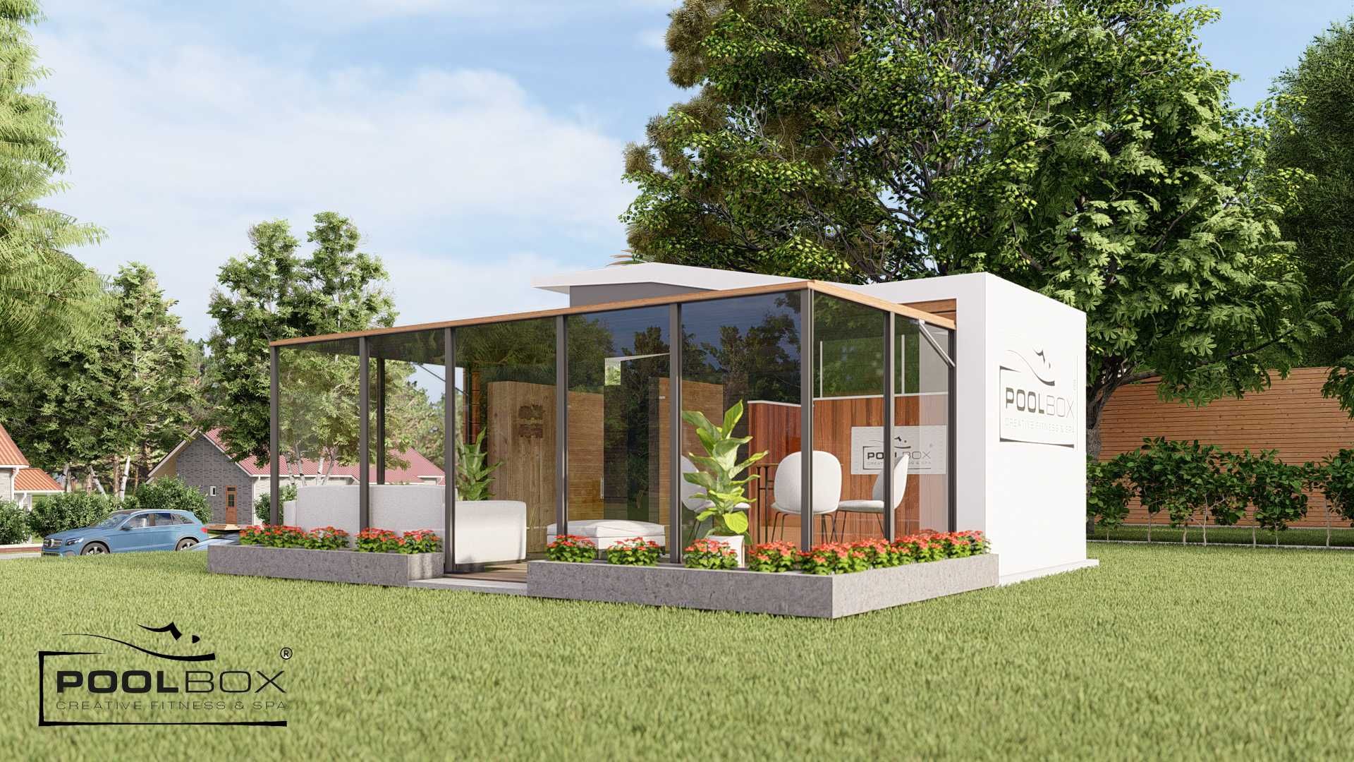 PoolBox Mini Całoroczny Basen Przeciwprąd Basen lodowy Sauna Jacuzzi