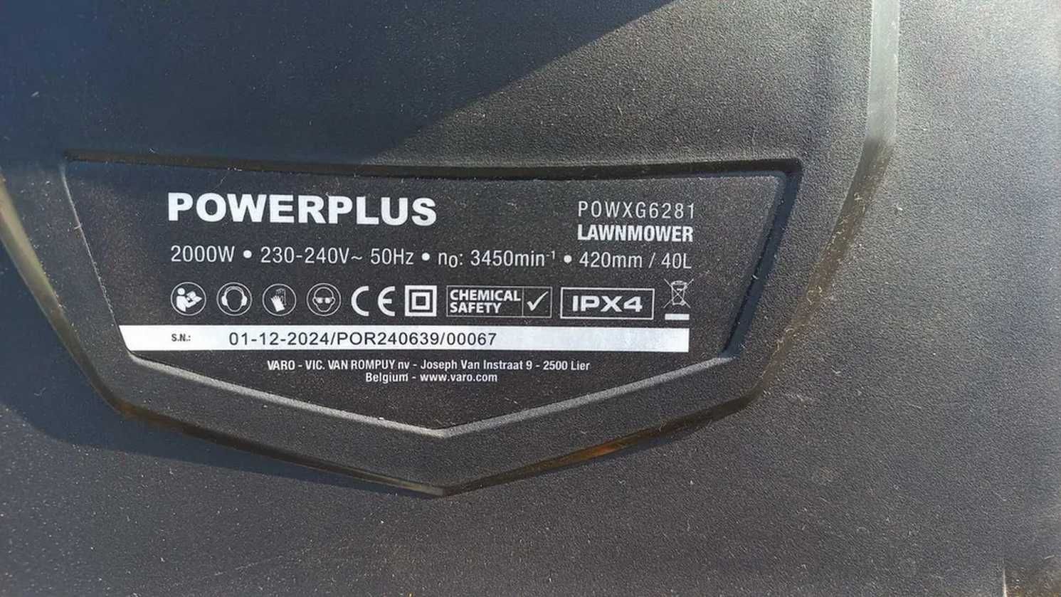 Топ продаж! Електрична газонокосарка 2000 Вт Powerplus Газонокосилка