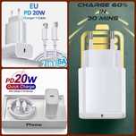 Швидкісна быстрая зарядка iPhone айфон iPad 20W + кабель 1m Lightning