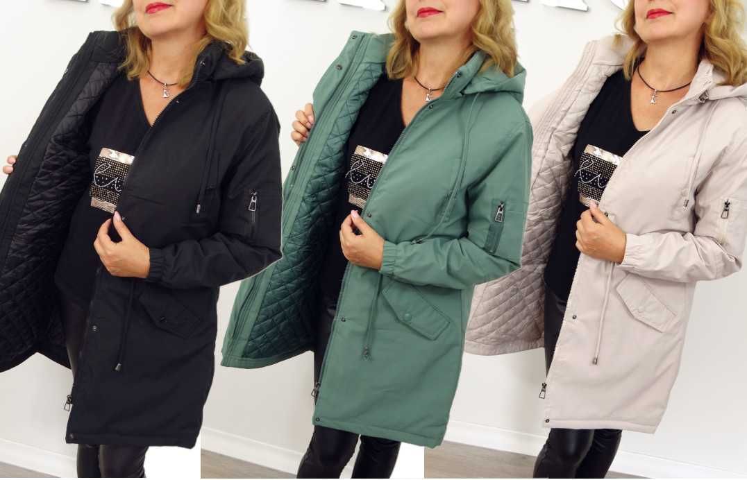 Kurtka Damska Parka Ocieplana GABI od 42 do 52