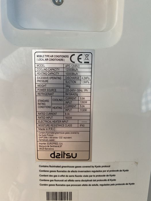 Ar condicionado portátil - Daitsu