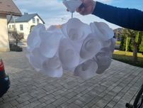 Lampa kwiaty biała