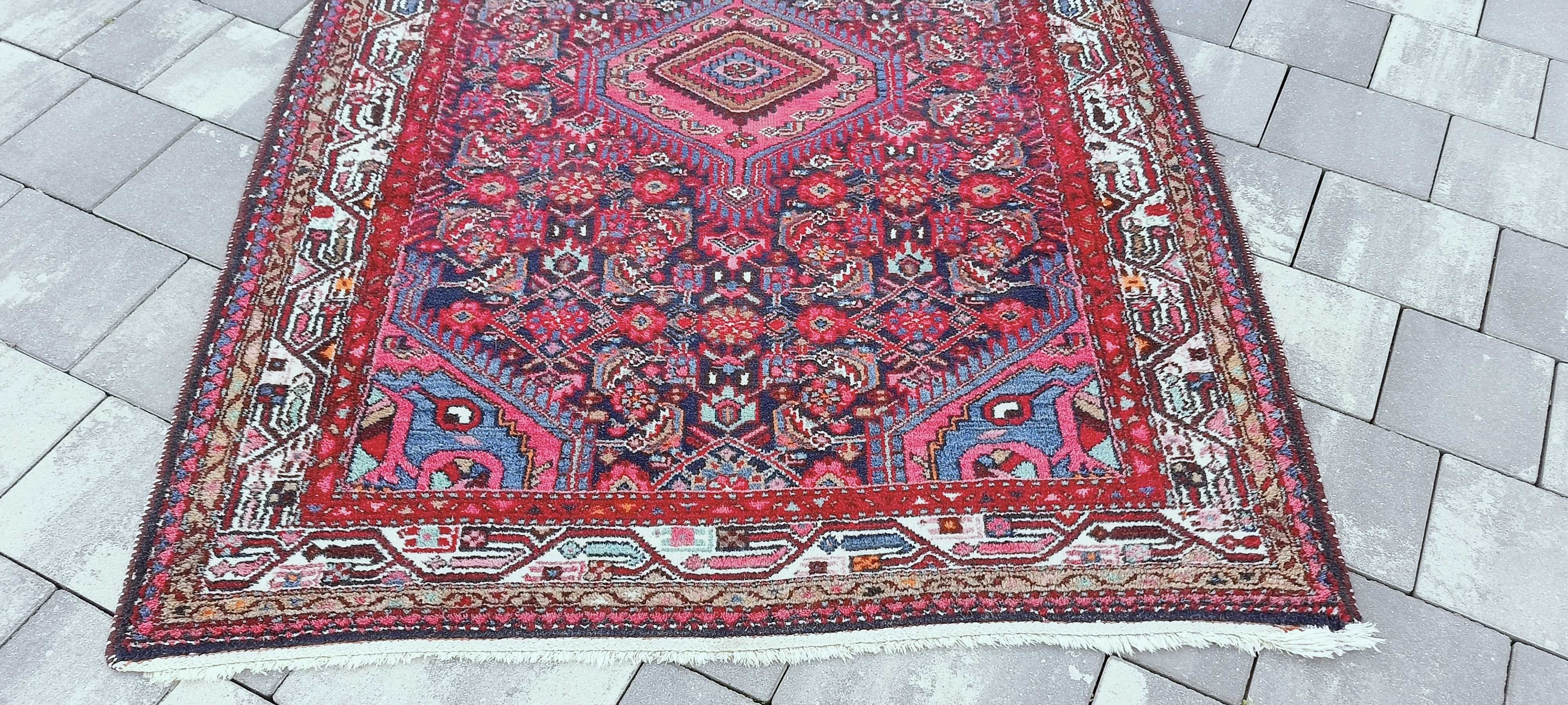 Hamadan ręcznie tkany dywan wełniany 162 x 103 cm wełna 100%