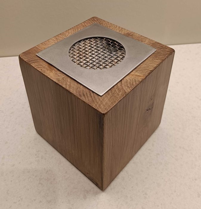 Stylowy biokominek, lite drewno, rękodzieło