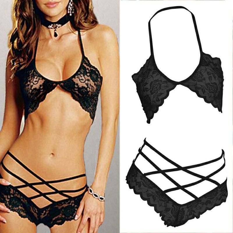 Lingerie sensual Preto/Vermelho